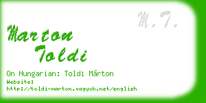 marton toldi business card